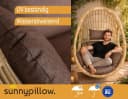 sunnypillow Hängesesselkissen Braun für Rattan Hängeschaukel Bild 3
