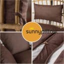 sunnypillow Hängesesselkissen Braun für Rattan Hängeschaukel Bild 5