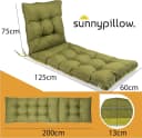 Sunnypillow Liegenauflage Grün Extra Dick 13cm UV-Beständig Bild 3