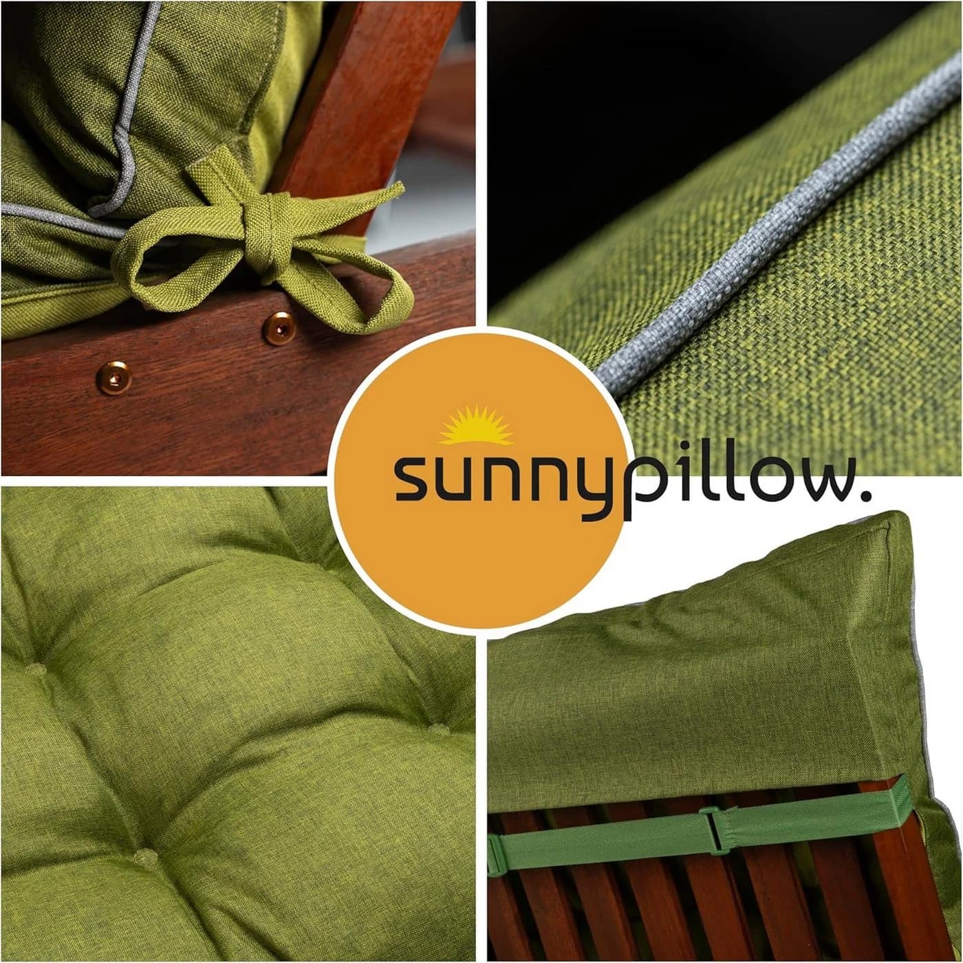 Sunnypillow Liegenauflage Grün Extra Dick 13cm UV-Beständig - Bild 5