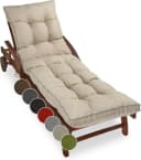 sunnypillow Liegenauflage 200 x 60 cm Cremefarben Bild 2