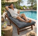 sunnypillow Liegenauflage 200x60cm Anthrazit Bild 1