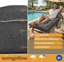sunnypillow Liegenauflage 200x60cm Anthrazit Bild 4