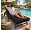 sunnypillow Liegenauflage 200 x 60 cm Schwarz Bild 1
