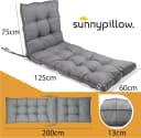 Sunnypillow Liegenauflage Grau 200x60cm Extra Dick Bild 3