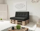 sunnypillow Palettenkissen Schwarz Gesteppt Bild 1