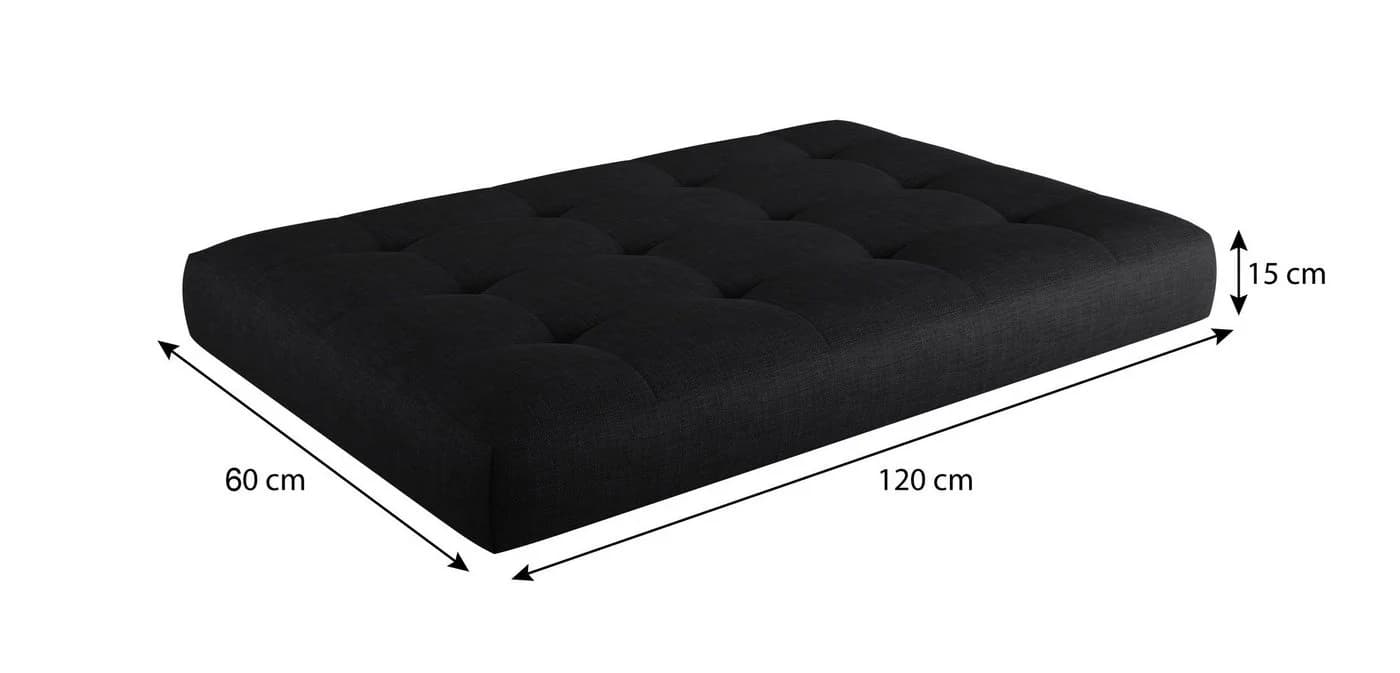 sunnypillow Palettenkissen Schwarz Gesteppt - Bild 3