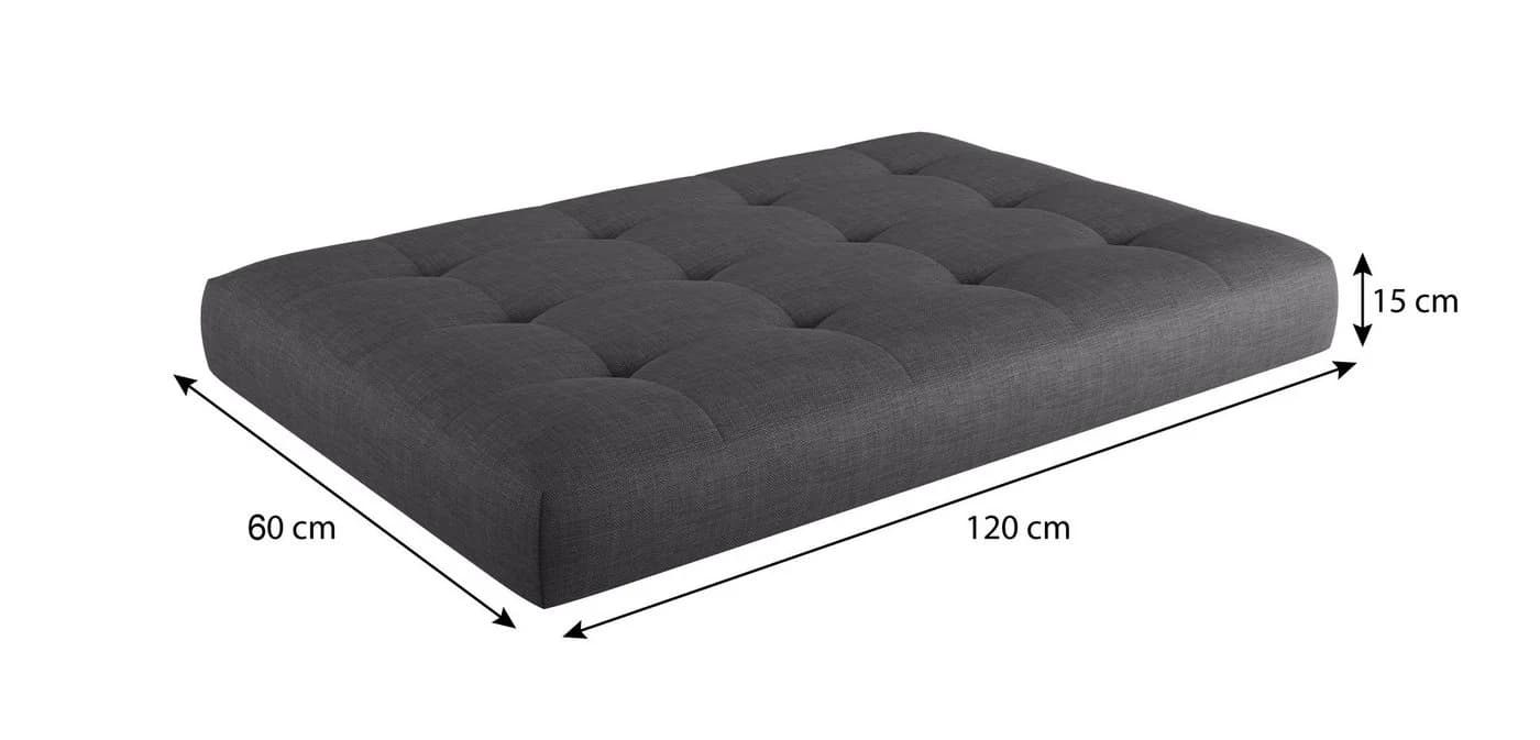 sunnypillow Palettenkissen Gesteppt Anthrazit Hochwertig - Bild 3