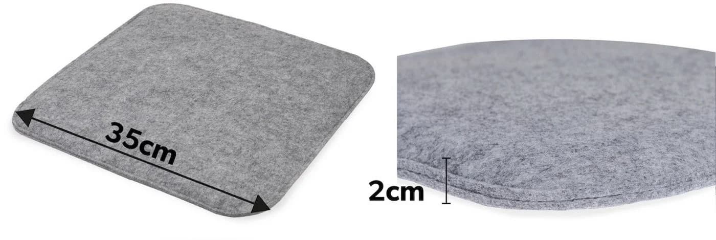 sunnypillow Stuhlkissen 4er Set Filz Kaltschaumstoff - Bild 3