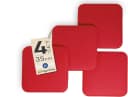 sunnypillow Stuhlkissen 4er Set Filz quadratisch 35x35 cm Rot Bild 2
