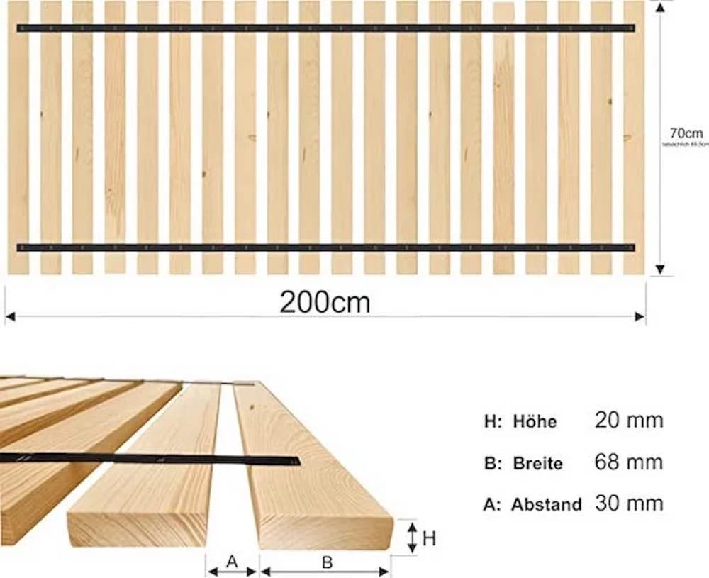 sunnypillow Lattenrost Extra Stark 20 Latten Nadelholz - Bild 3