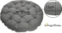 sunnypillow Rattanstuhl Papasansessel Grau mit Kissen Bild 5