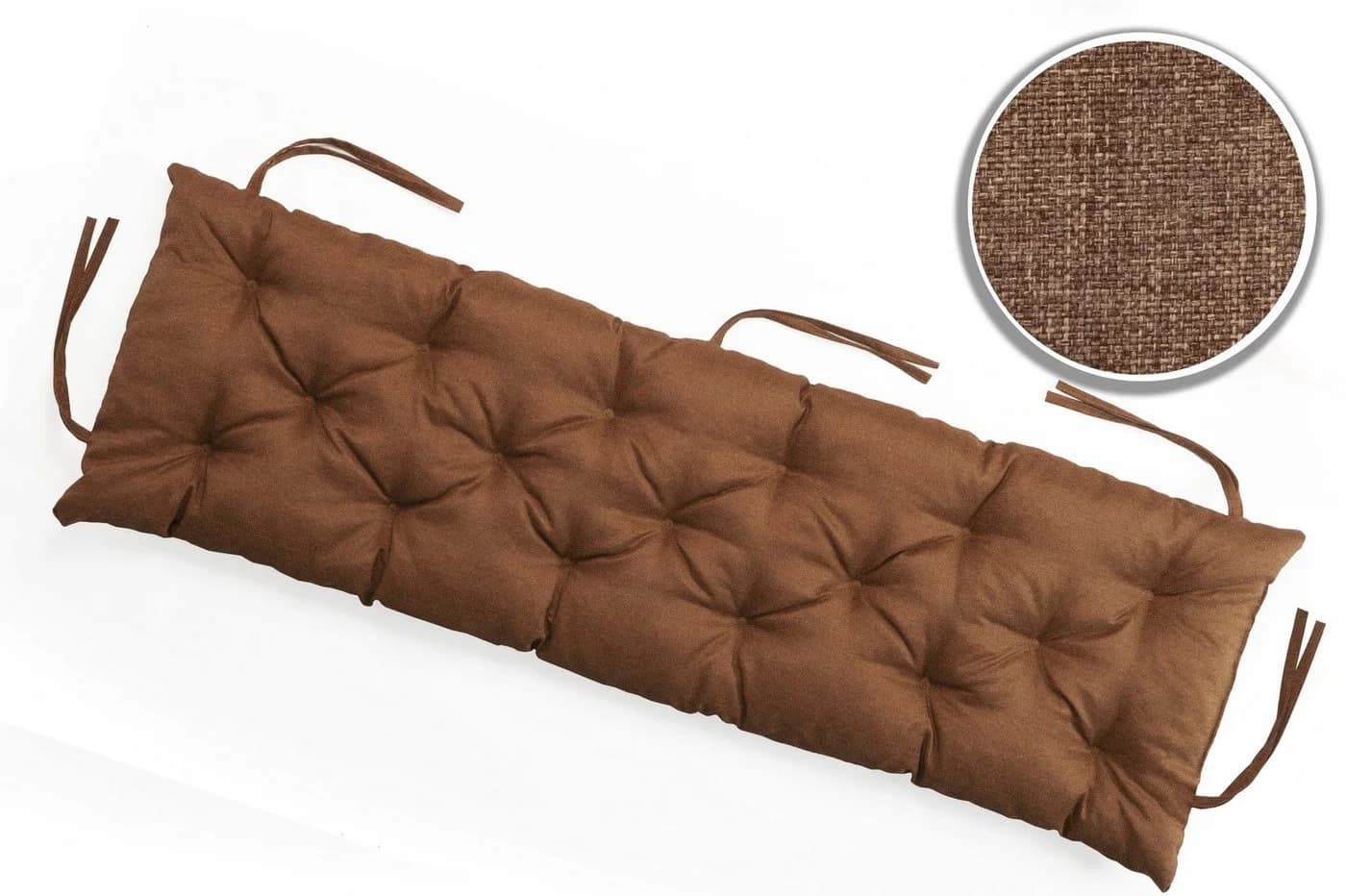 sunnypillow Bankauflage Braune Gartenbankkissen Polyester - Bild 3