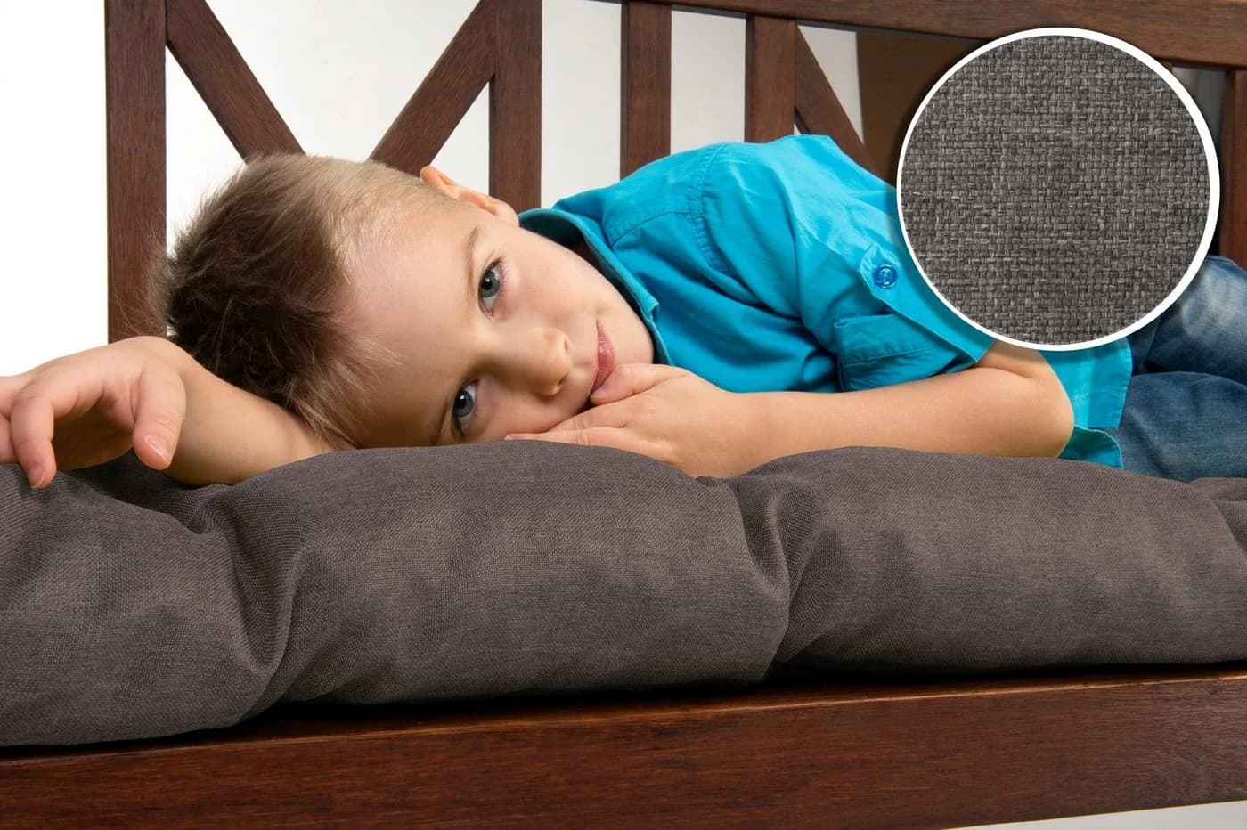 sunnypillow Bankauflage 150x50 cm anthrazit wasserabweisend