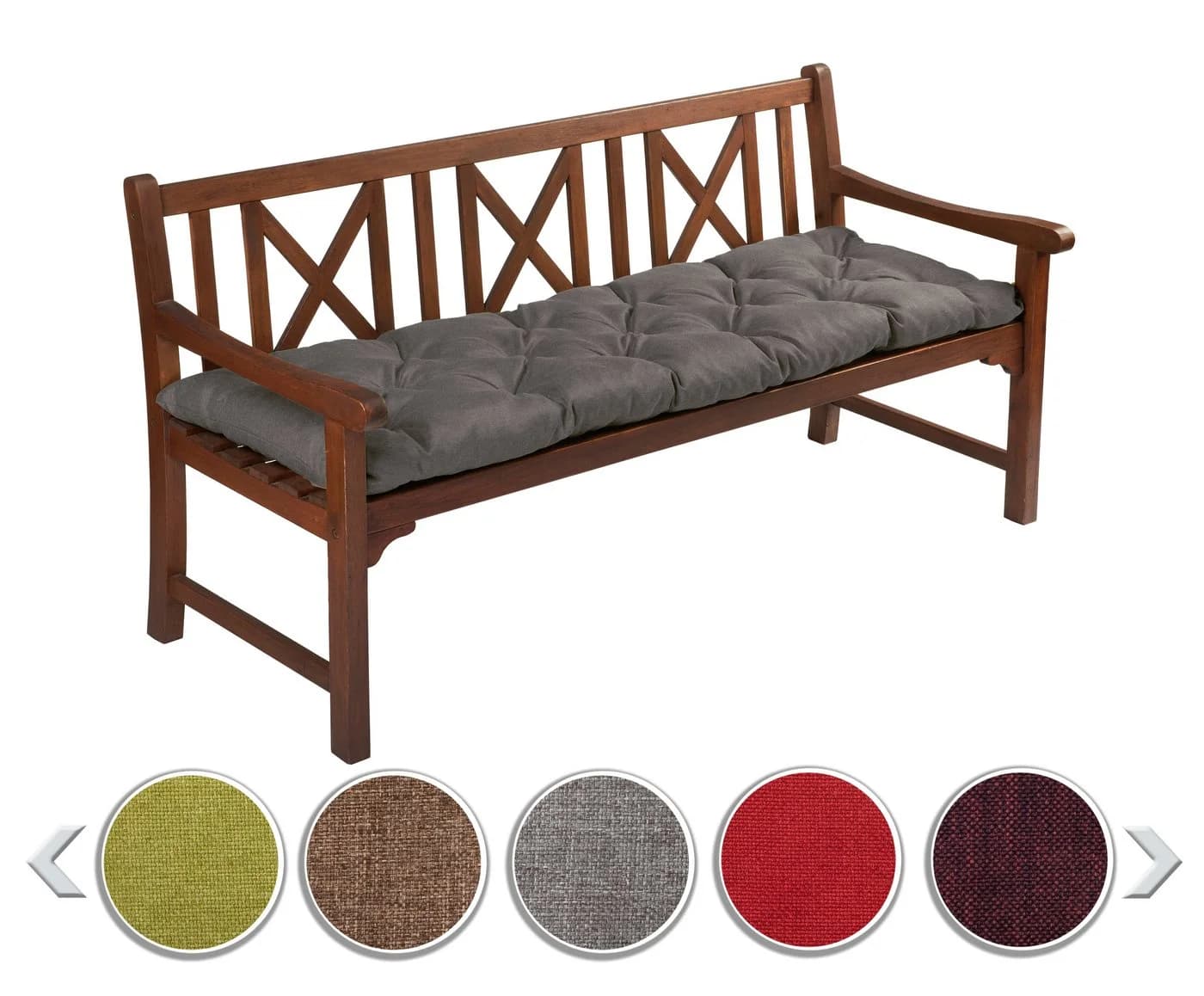 sunnypillow Bankauflage 150x50 cm anthrazit wasserabweisend - Bild 2