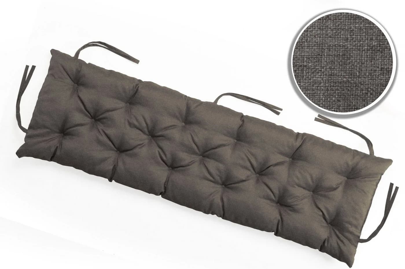 sunnypillow Bankauflage 150x50 cm anthrazit wasserabweisend - Bild 3