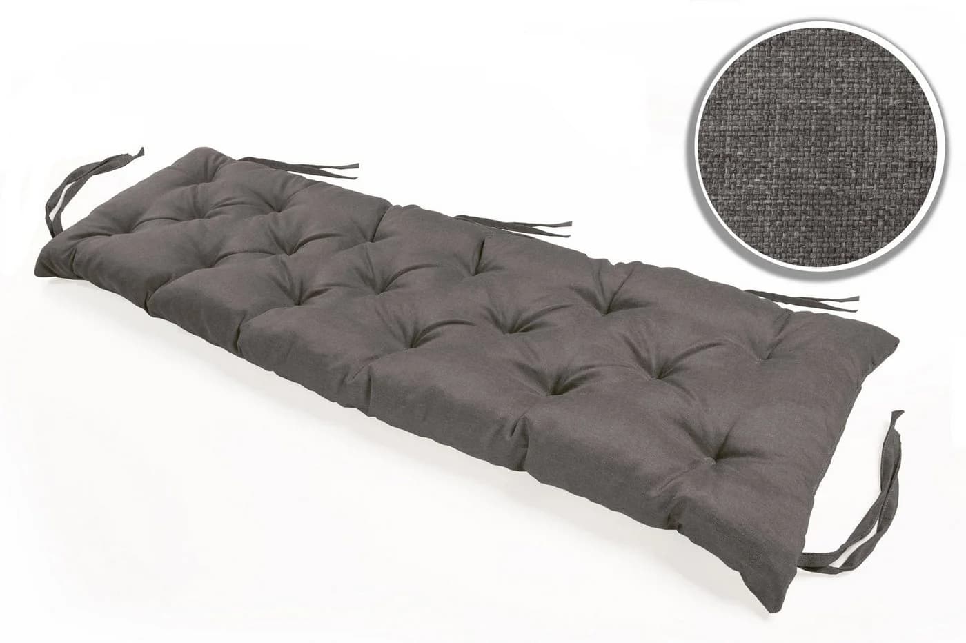 sunnypillow Bankauflage 150x50 cm anthrazit wasserabweisend - Bild 4