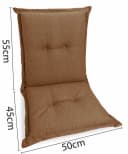 sunnypillow Stuhlkissen 2 Stück Braun Gartenstuhlauflagen Niedriglehner Bild 3