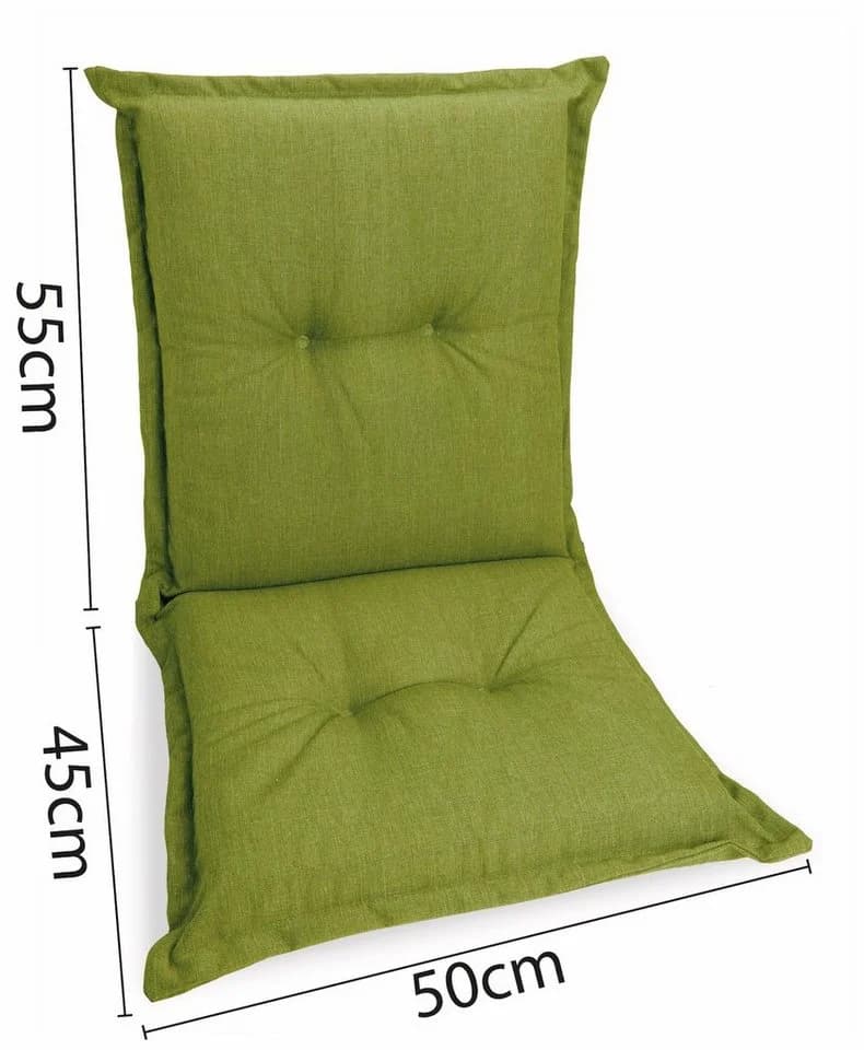 sunnypillow Stuhlkissen 2 Stück Grün Indoor Outdoor Niedriglehner - Bild 3