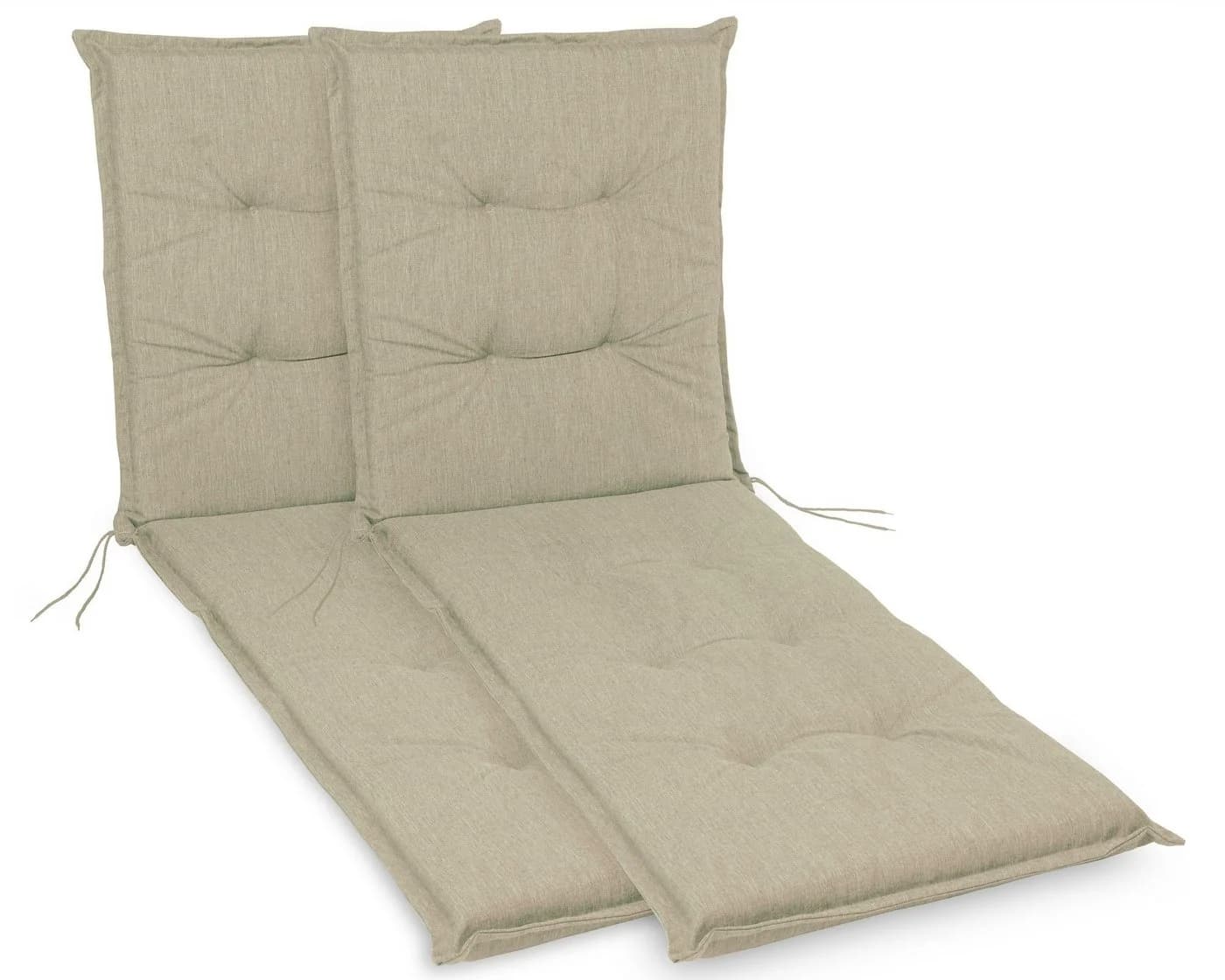 Sunnypillow Liegenauflage 190x60cm 2 Stück Beige UV-Lichtecht - Bild 2