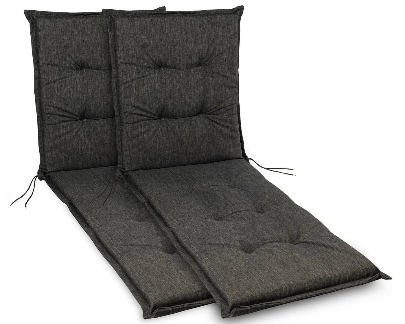 sunnypillow Liegenauflage Anthrazit UV-beständig 2 Stück - Bild 2