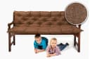 sunnypillow Bankauflage Braun 110x50x50cm mit Befestigungsbändern Bild 1