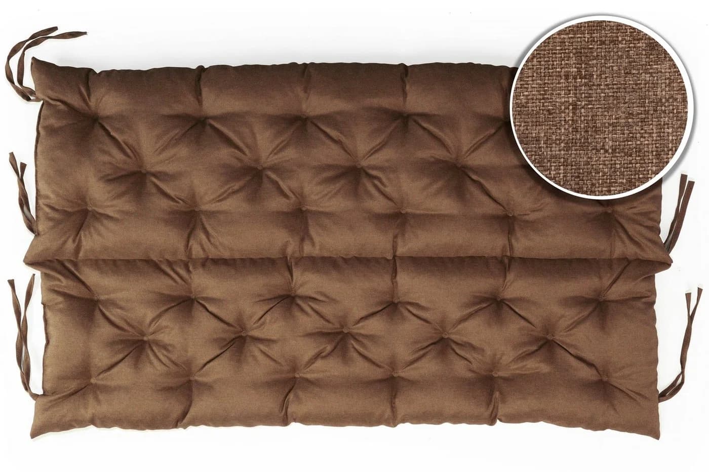 sunnypillow Bankauflage Braun 110x50x50cm mit Befestigungsbändern - Bild 5