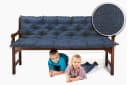 sunnypillow Bankauflage Blau Polyester Kissen mit Befestigungsbändern Bild 1
