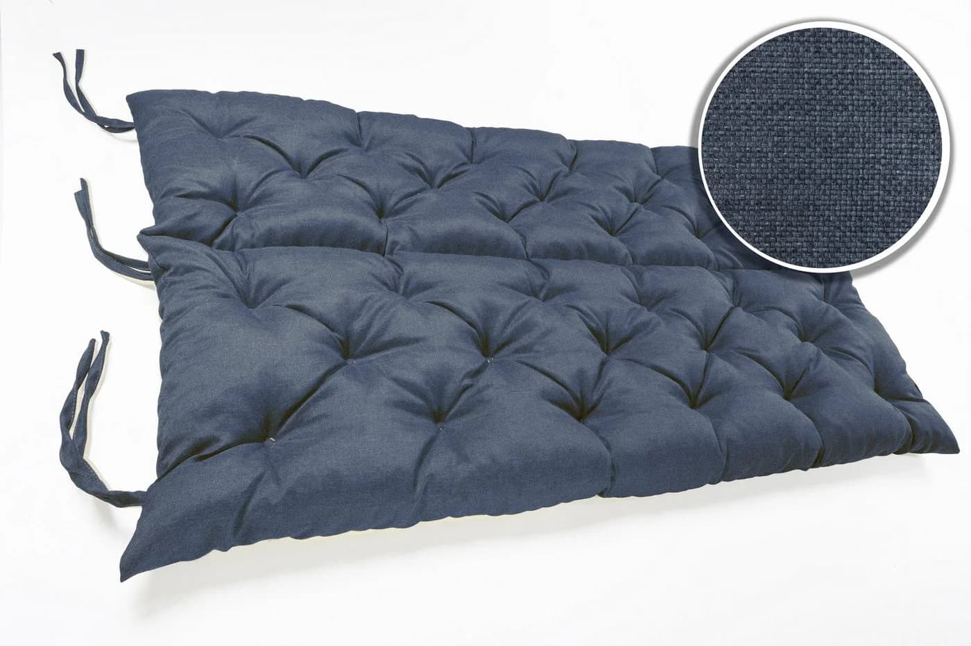 sunnypillow Bankauflage Blau Polyester Kissen mit Befestigungsbändern - Bild 4