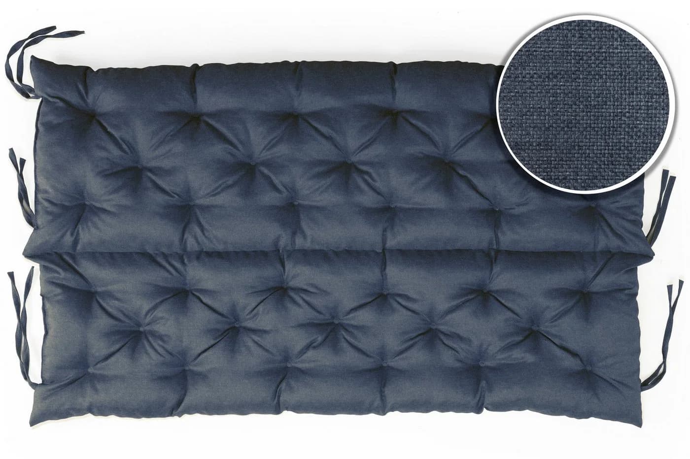sunnypillow Bankauflage Blau Polyester Kissen mit Befestigungsbändern - Bild 5