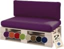 sunnypillow Palettenkissen Boston 2er Set Violett mit abnehmbarem Bezug Bild 2