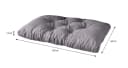 sunnypillow Palettenkissen Grau Gesteppt Bild 3