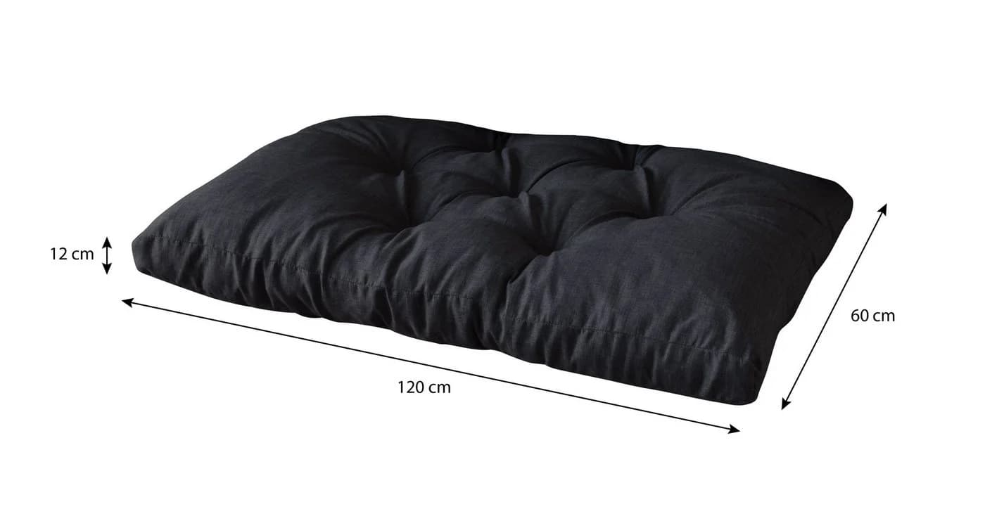 sunnypillow Palettenkissen Schwarz Gesteppt - Bild 3