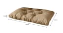 sunnypillow Palettenkissen Sitzkissen Sandfarben Gesteppt Bild 3