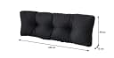 sunnypillow Rückenkissen Palettenkissen Gesteppt Schwarz Bild 3