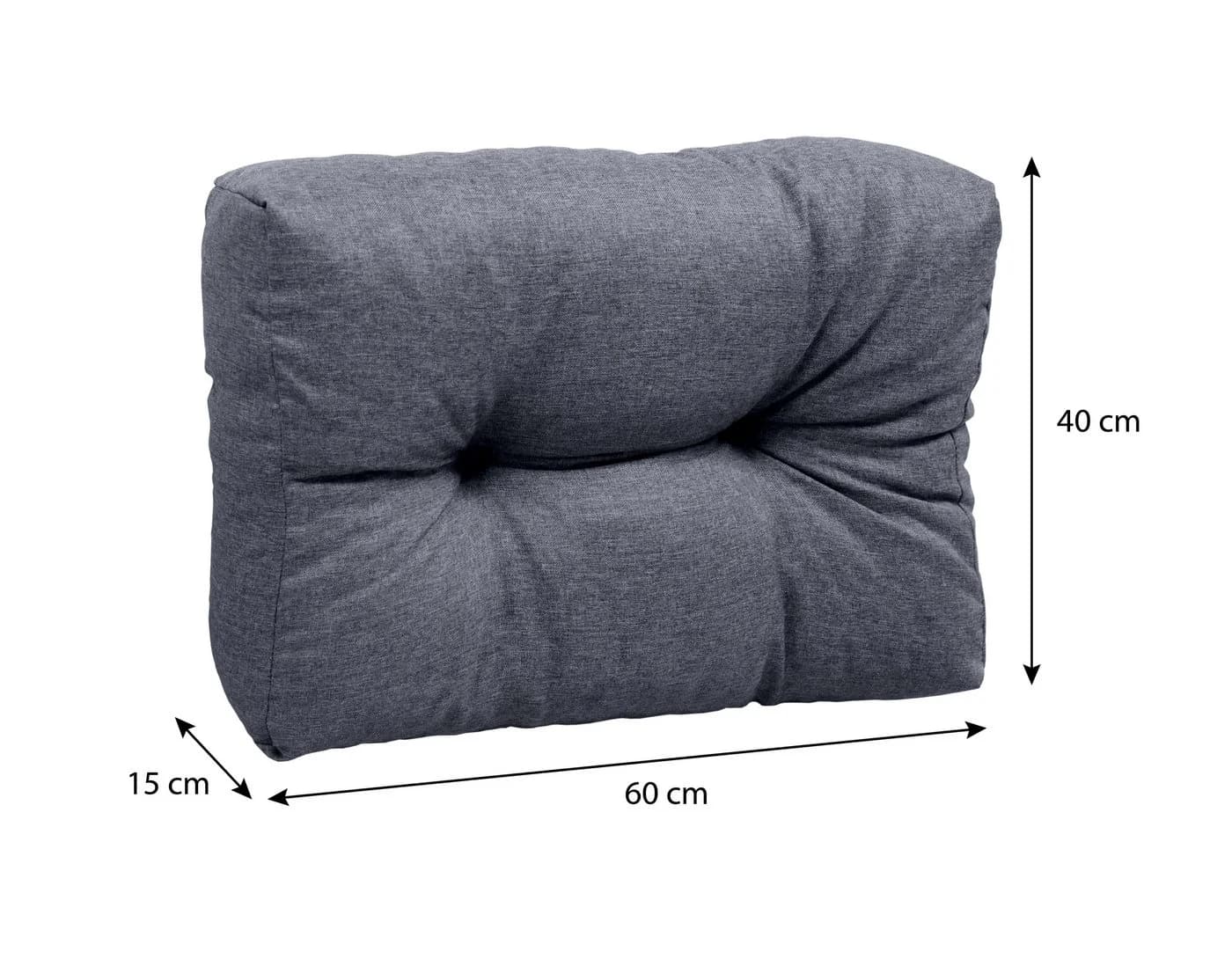sunnypillow Rückenkissen Palettenkissen Gesteppt Anthrazit - Bild 3