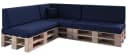 sunnypillow Palettenkissen Milano 8er Set Blau mit abnehmbarem Bezug Bild 2