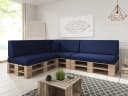 sunnypillow Palettenkissen Milano 8er Set Blau mit abnehmbarem Bezug Bild 3