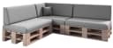 sunnypillow Palettenkissen Milano 8er Set Grau Kaltschaum Bild 2