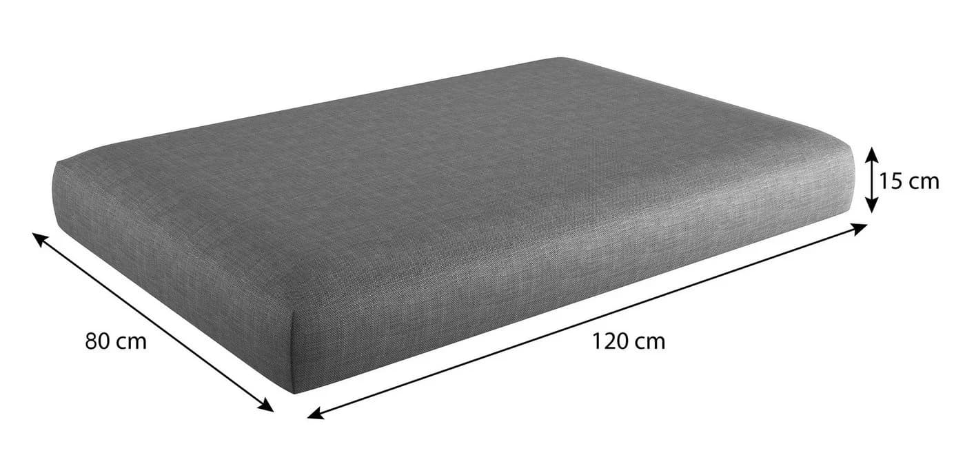 sunnypillow Palettenkissen Milano 8er Set Grau Kaltschaum - Bild 4