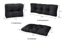 sunnypillow Palettenkissen 7er Set Schwarz Polyester Bild 4