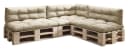 sunnypillow Palettenkissen 7er Set Beige Polyurethan Schaum Bild 2