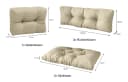 sunnypillow Palettenkissen 7er Set Beige Polyurethan Schaum Bild 4