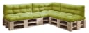 sunnypillow Palettenkissen 7er Set Grün Polyester Bild 2