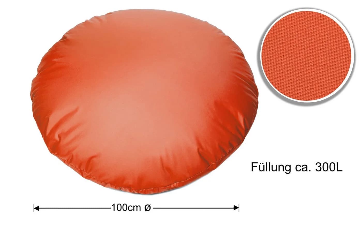 sunnypillow Sitzsack Orange Outdoor Indoor Polyester Oxford 600D - Bild 4