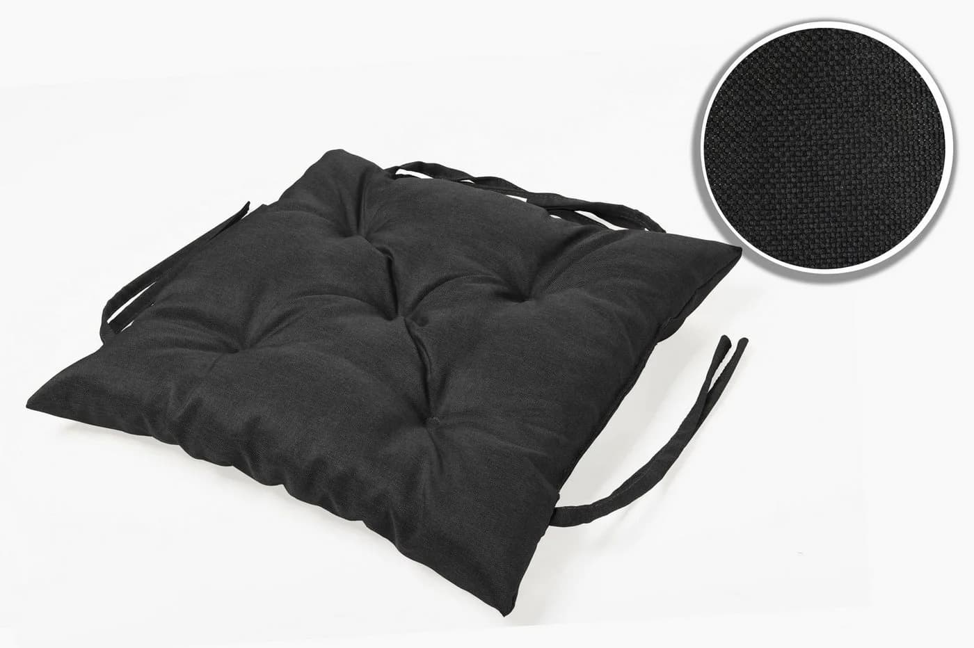 sunnypillow Bankauflage Schwarz Polyester 12cm Dicke - Bild 5