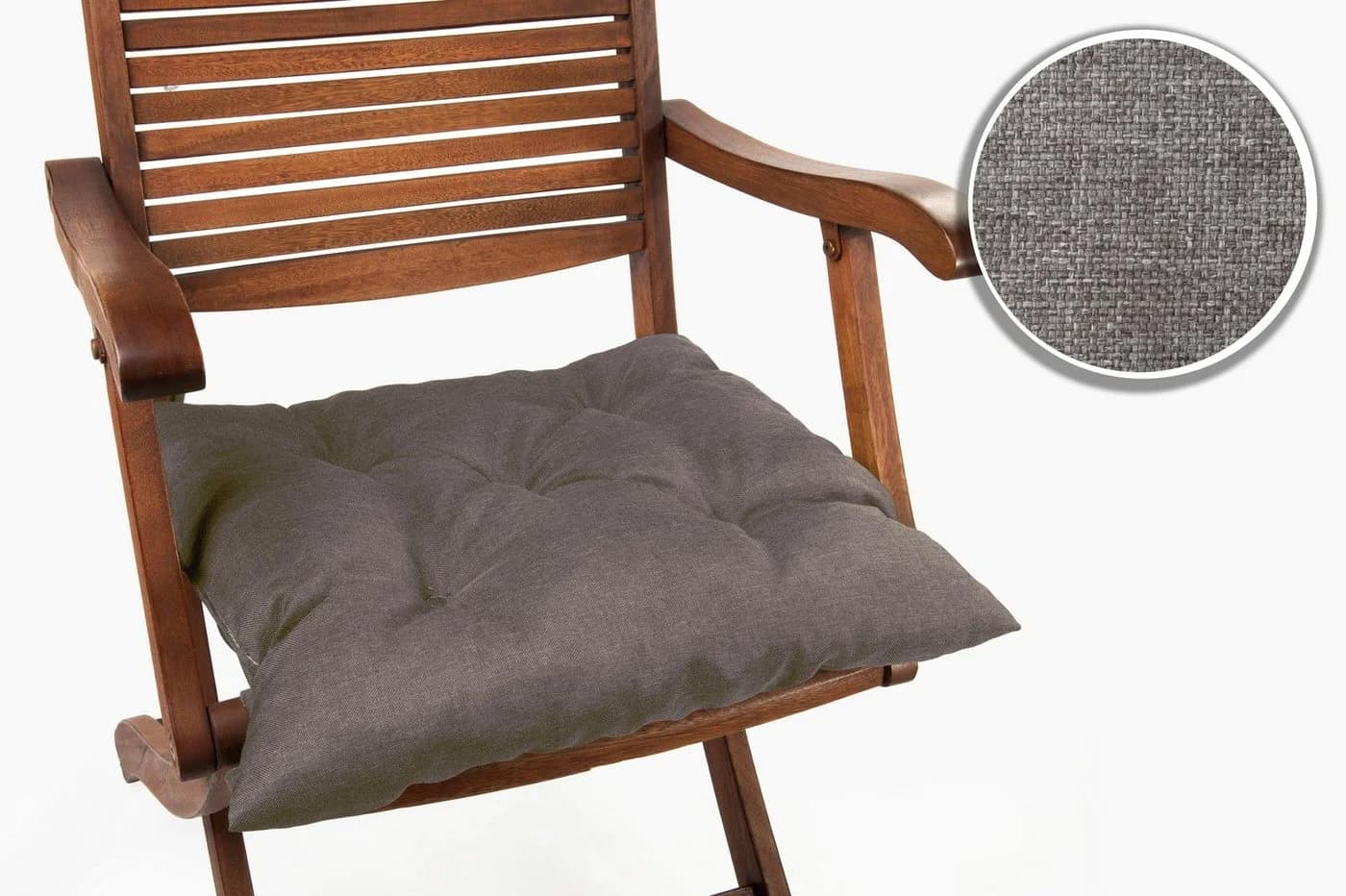 sunnypillow Bankauflage Grau Polyester mit Befestigungsbändern - Bild 3