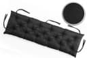 sunnypillow Bankauflage Schwarz Polyester mit Befestigungsbändern Bild 3
