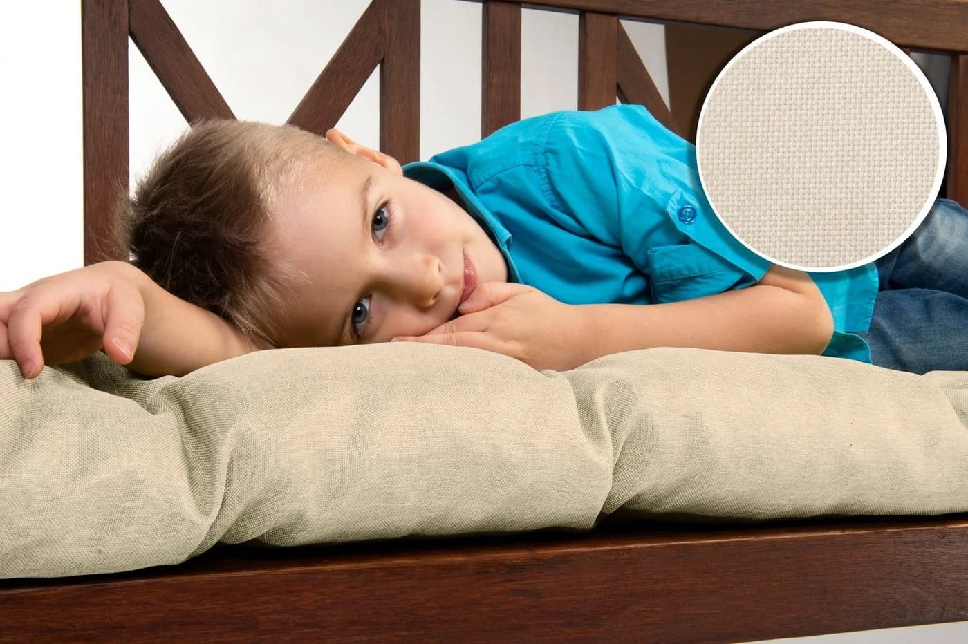 sunnypillow Bankauflage 140x40 cm Beige Polyester