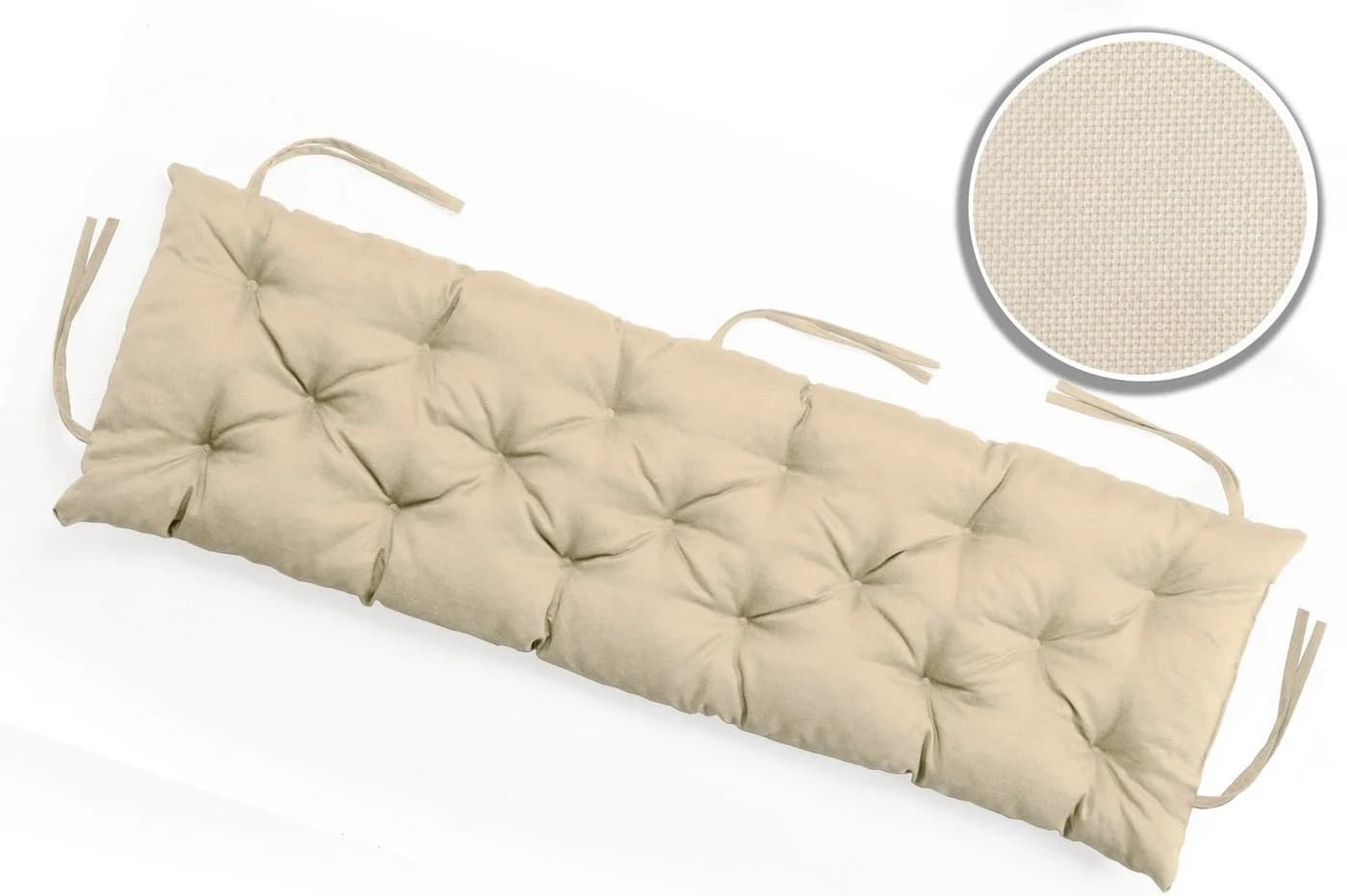 sunnypillow Bankauflage 140x40 cm Beige Polyester - Bild 3